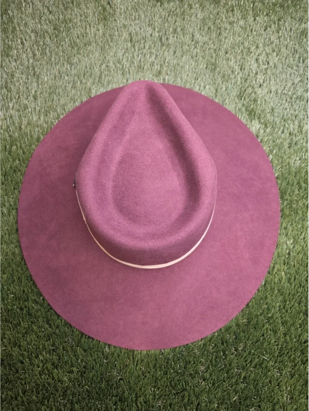 Charlie 1 Horse Women's Highway Hat Burgundy Wool Felt Western Boho - Size Large